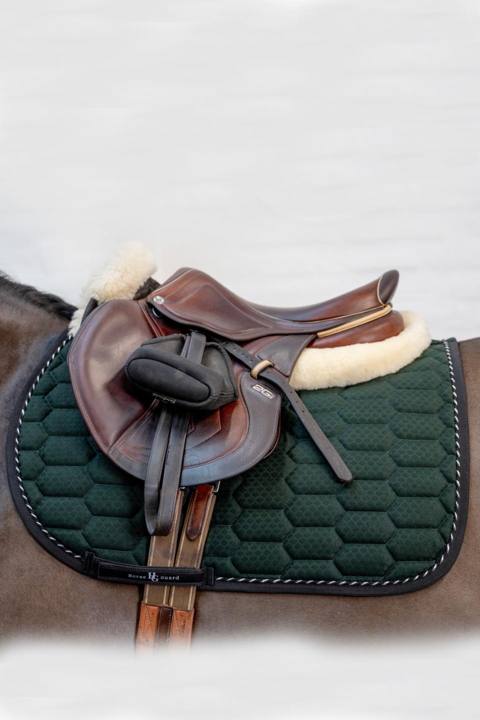 HG Videl saddle pad Navy, FULL, Ponderosa Pine