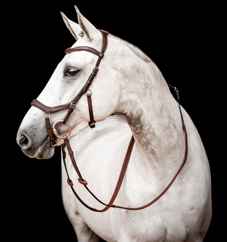 Horseware Micklem 2 Competition Bridle w/ rubber reins, PONY, Havana
