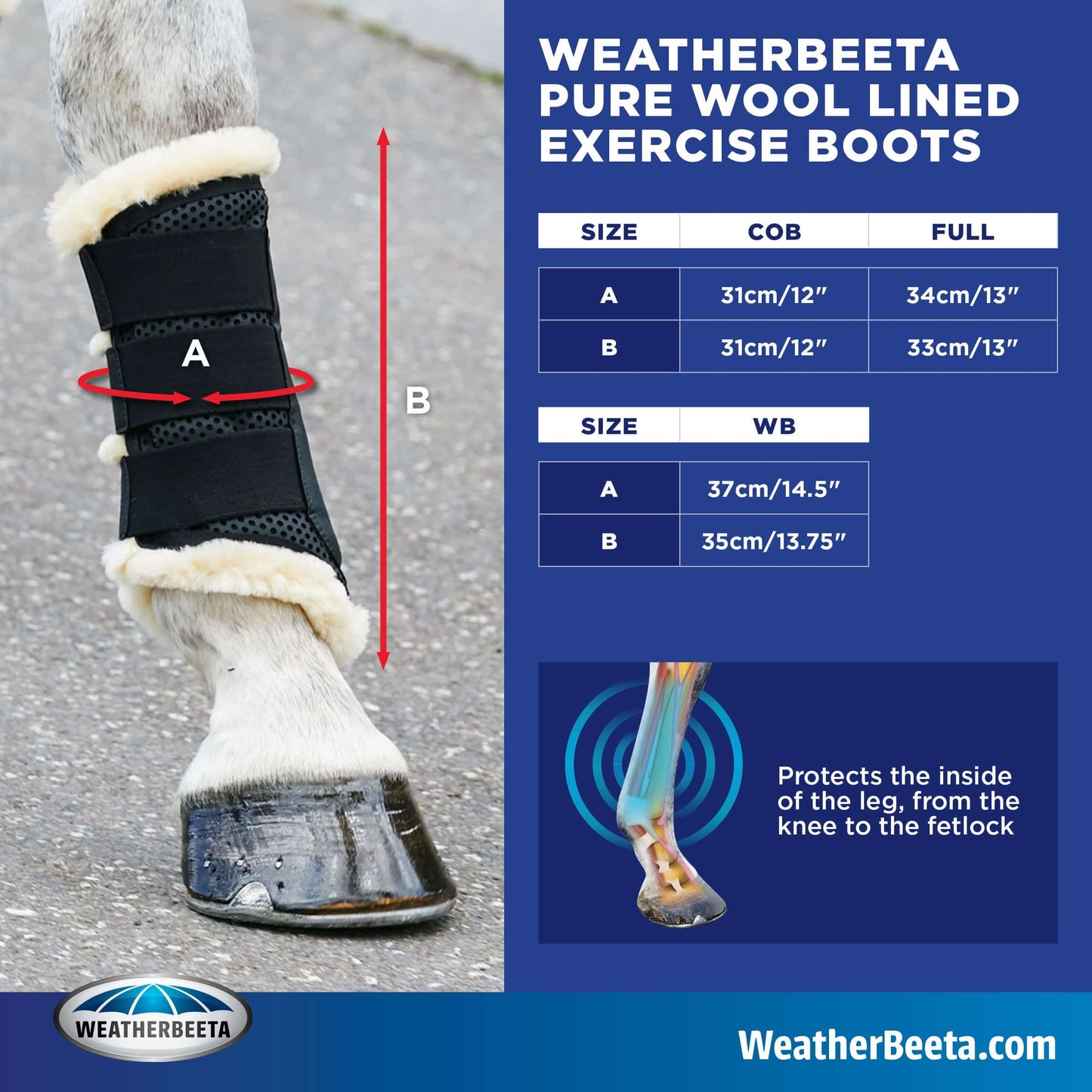 WEATHERBEETA PURE WOOL LINED EXERCISE BOOTS - Three Horses SIA