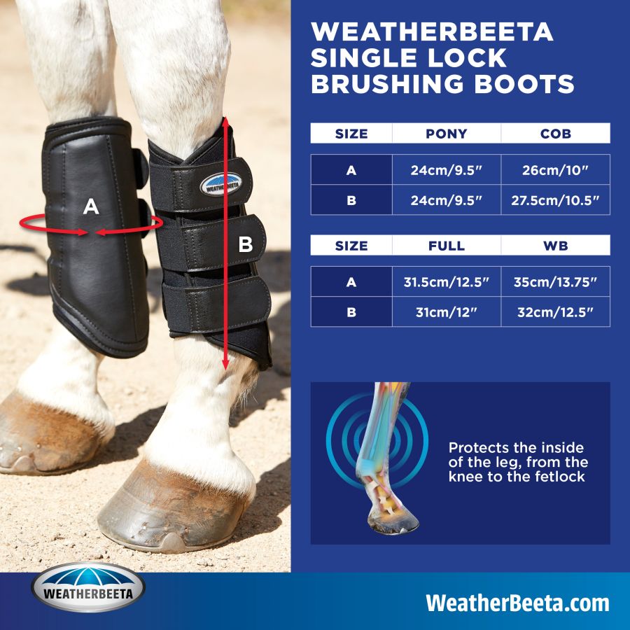 WEATHERBEETA SINGLE LOCK BRUSHING BOOTS - Three Horses SIA
