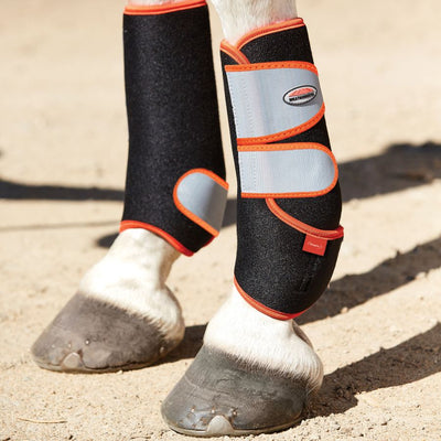 Ceramic technology works by reflecting the horse’s body heat back into the body, which then increases blood circulation and expands the blood vessels.