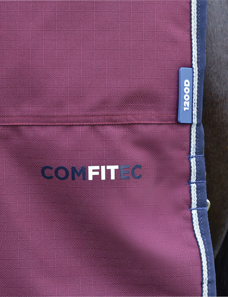 WEATHERBEETA COMFITEC ESSENTIAL TURNOUT DETACH-A -NECK 50G, BURGUNDY/NAVY, 145 cm