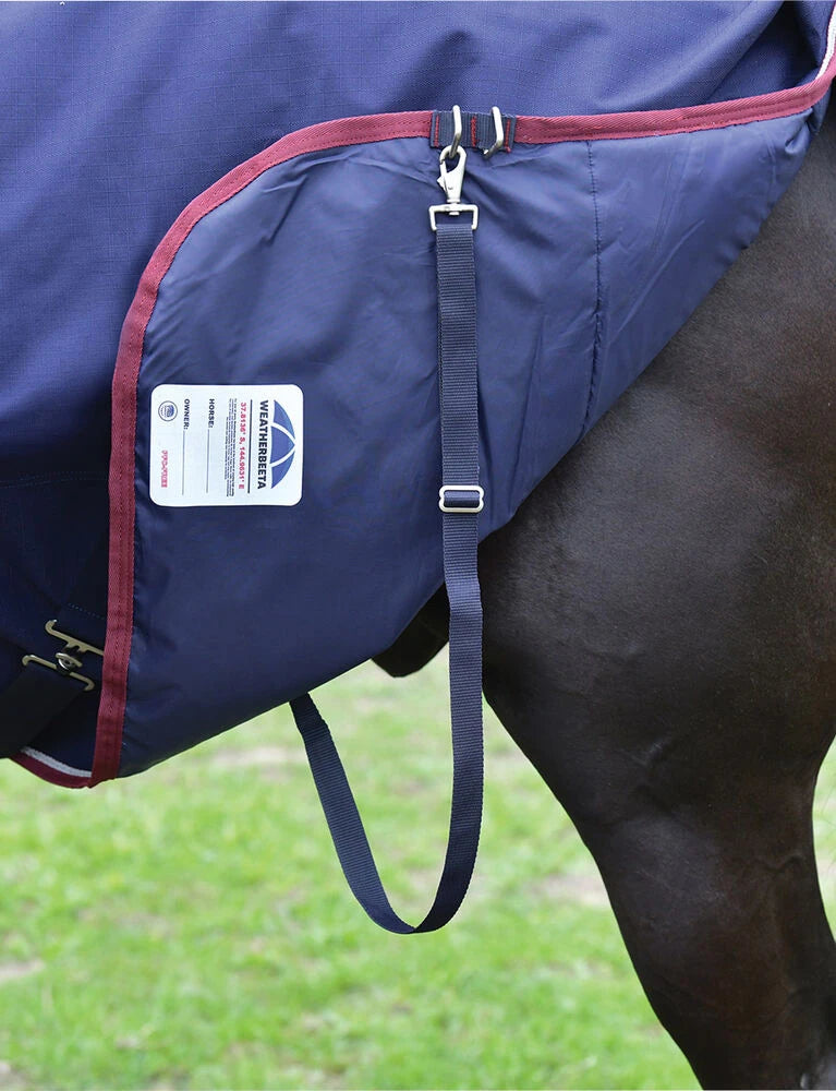 WEATHERBEETA COMFITEC ESSENTIAL TURNOUT 50G NAVY/BURGUNDY, 155 cm