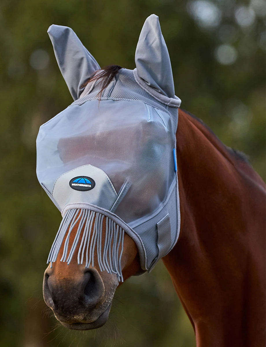 ComFiTec Fine Mesh Fly Mask With Ears & Tassels