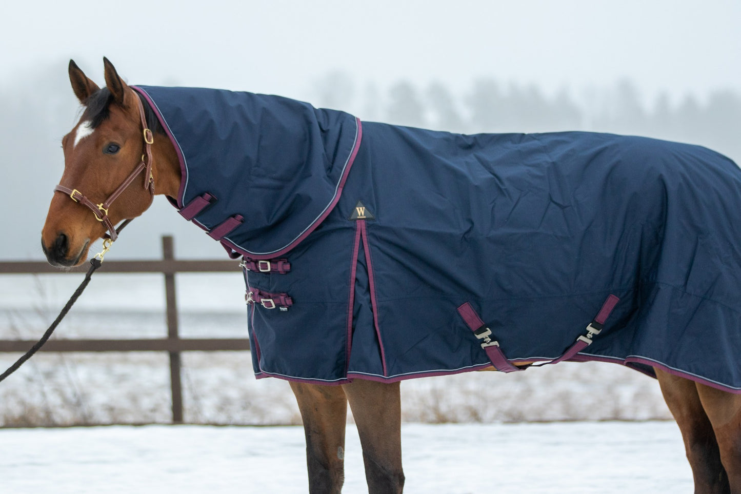 WAHLSTEN RAIN 600D + 100G, NECKPIECE FOR TURNOUT RUG, NAVY