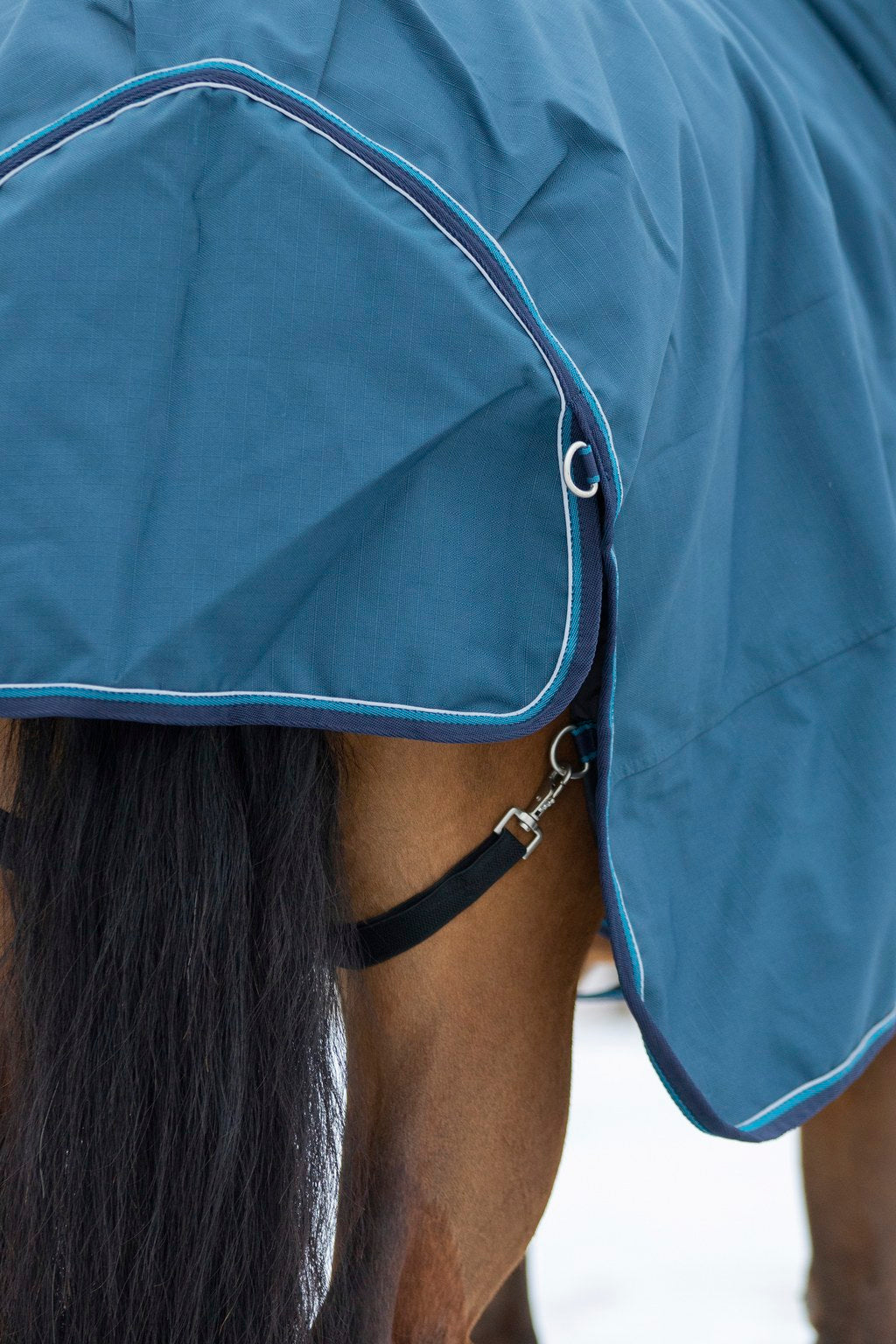 WAHLSTEN WATERFALL 1200D + 50G FULLNECK TURNOUT RUG, PETROL