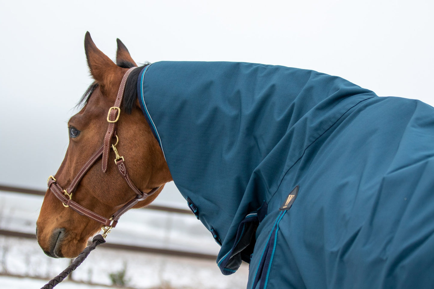 WAHLSTEN WATERFALL 1200D + 50G FULLNECK TURNOUT RUG, PETROL