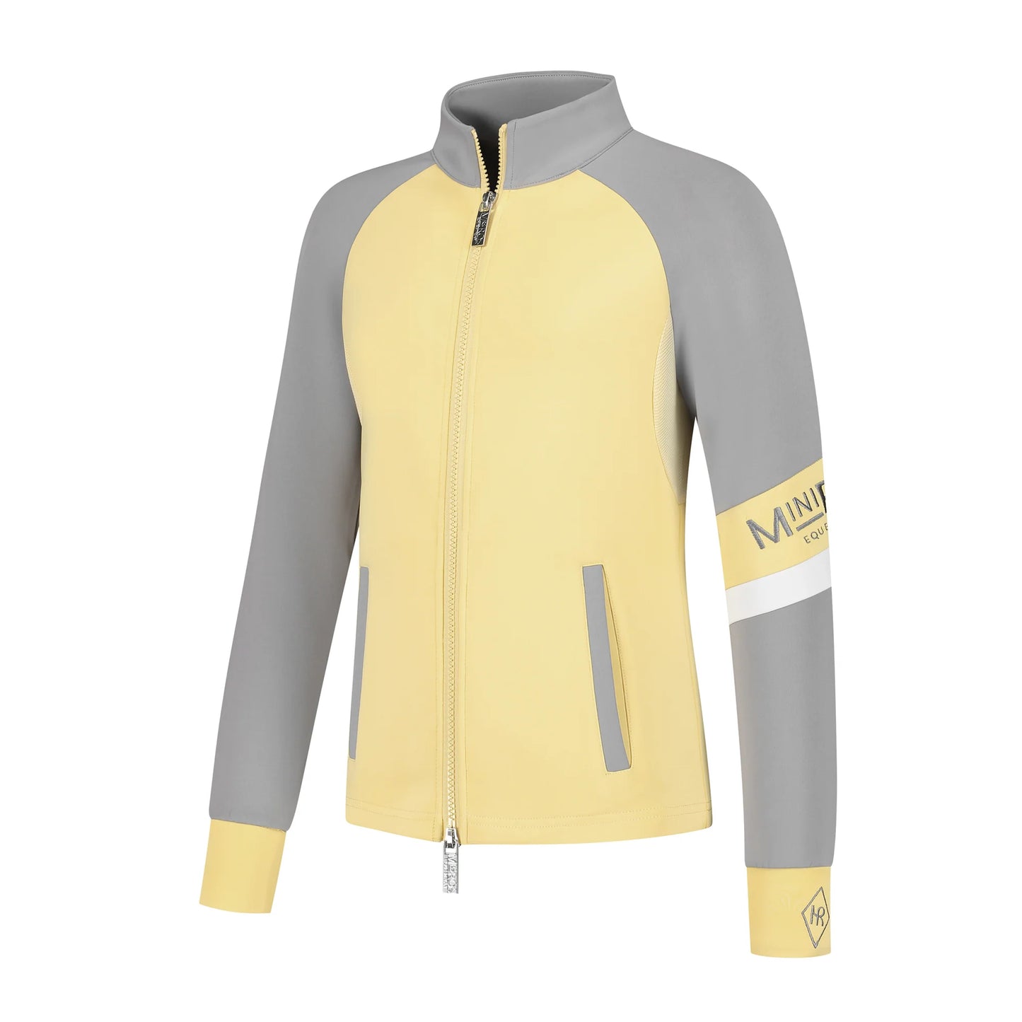 MINI ROS SOFTSHELL TRAINING JACKET ZOË - STRIPE SOFT YELLOW, 8-9 years