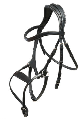 BRIDLE X - JUMP WITH DESIGN NOSEBAND, BLACK, FULL