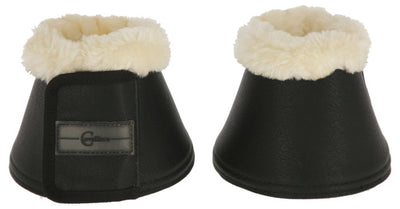Pelisa horse bell boots with faux fur, black, Covalliero