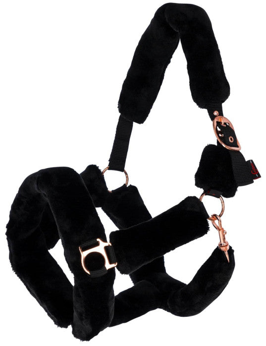 SuperSoft horse halter, black, Covalliero, FULL