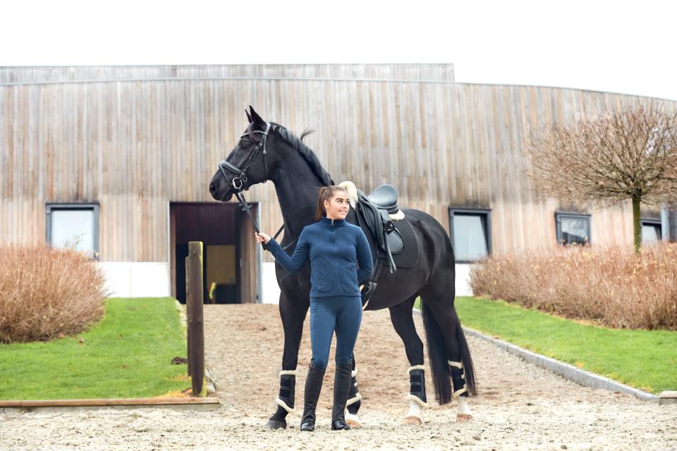 Equipage Finley riding tights fullgrip, navy, L