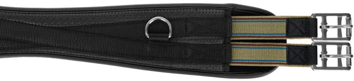 Curved saddle girth, PU, black, 110 cm