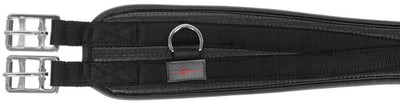 Curved saddle girth, PU, black, 110 cm