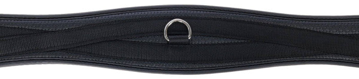 Curved saddle girth, PU, black, 110 cm