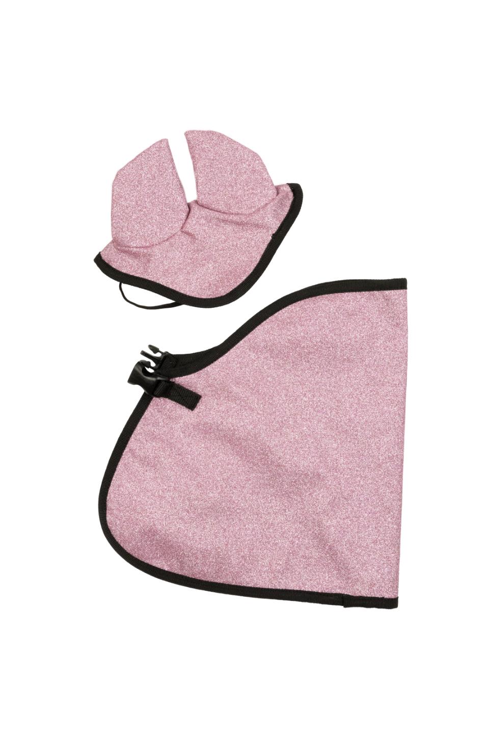My Hobby Horse Rug & Ear Bonnet, pink glitter