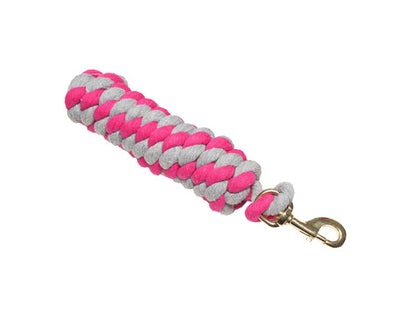 WAHLSTEN COTTON LEAD 2,5 M WITH BRASS SNAP, PINK/GREY