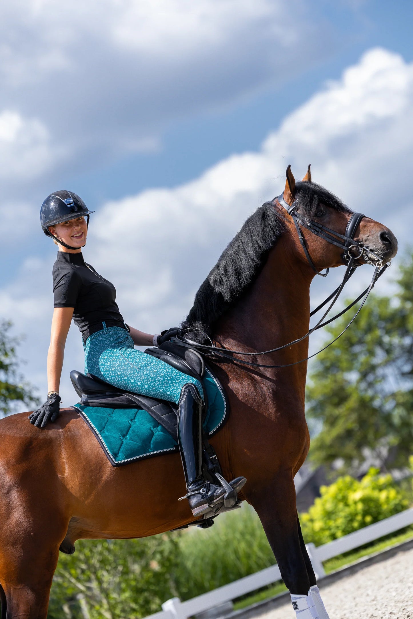 CHARMER DRESSAGE SADDLE PAD, DEEP LAKE, FULL