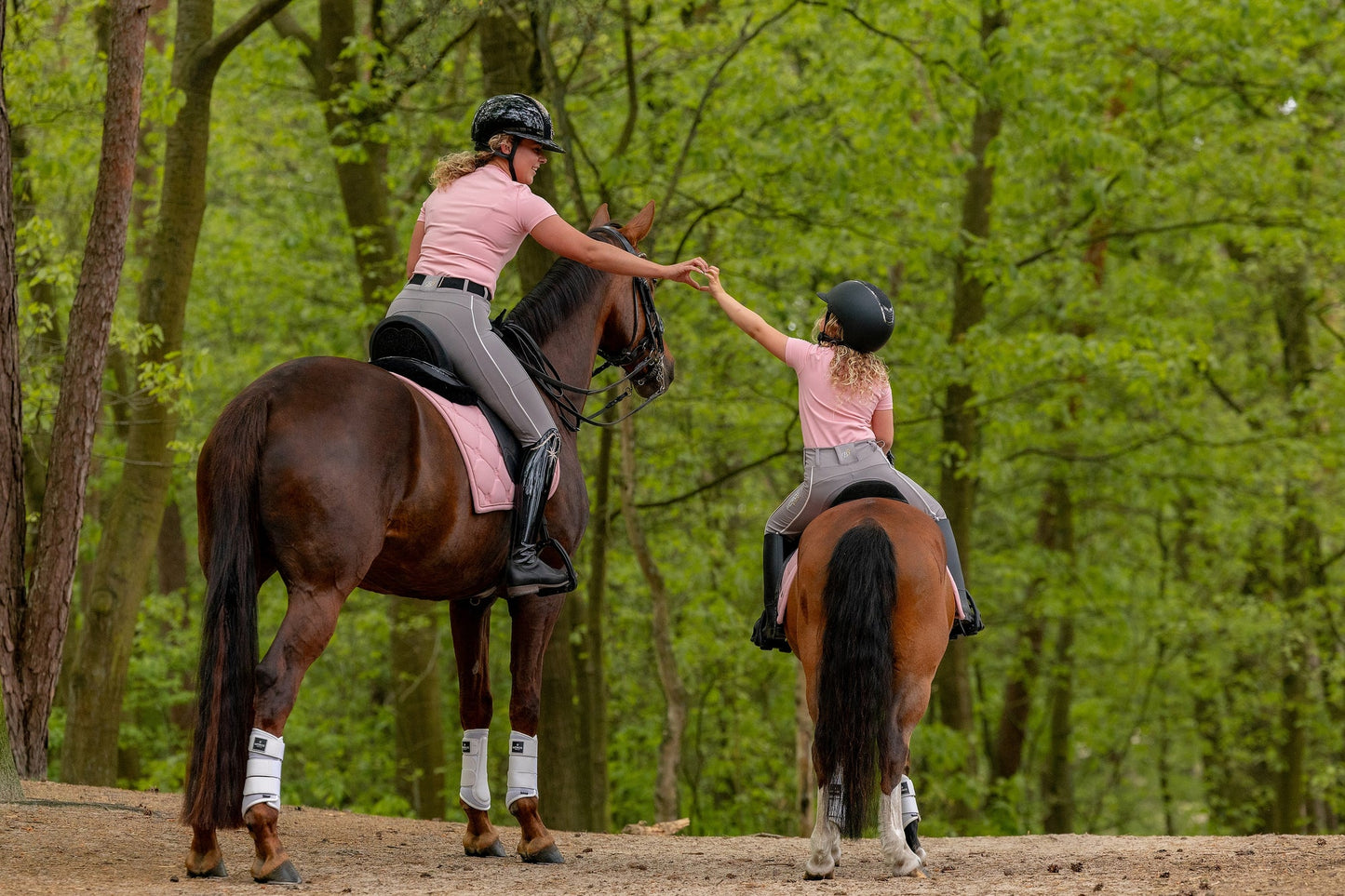 MINI ROS LIGHTWEIGHT BREECHES PINK/GREY - BS COLLECTION, age 8-9
