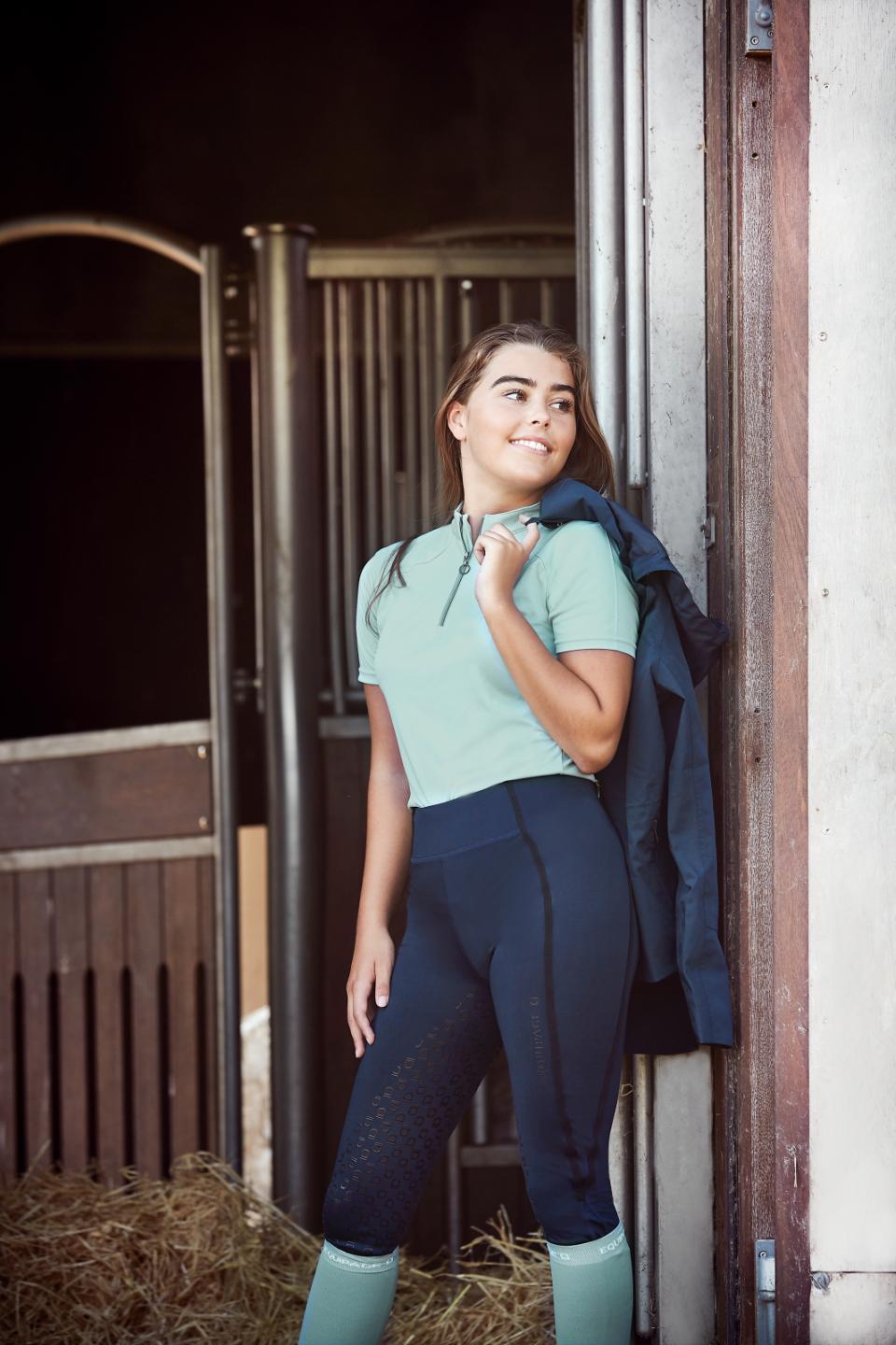 Equipage Finley riding tights fullgrip, navy, L