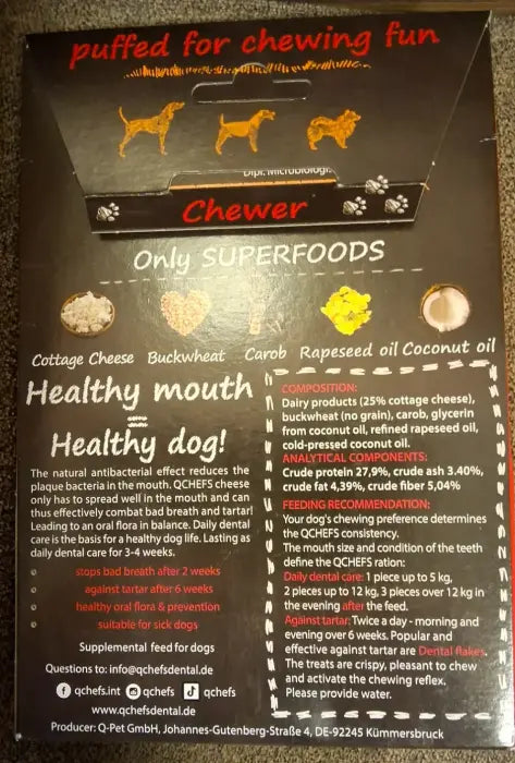 QCHEFS Dog Treat Snackies 65 g