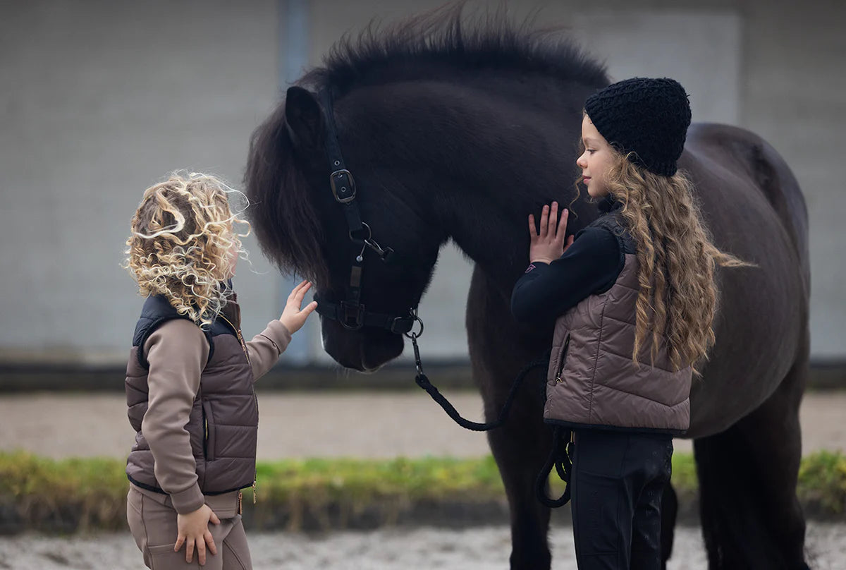 MINI ROS BODYWARMER BLACK TAUPE - AUTUMN CRUSH, kids