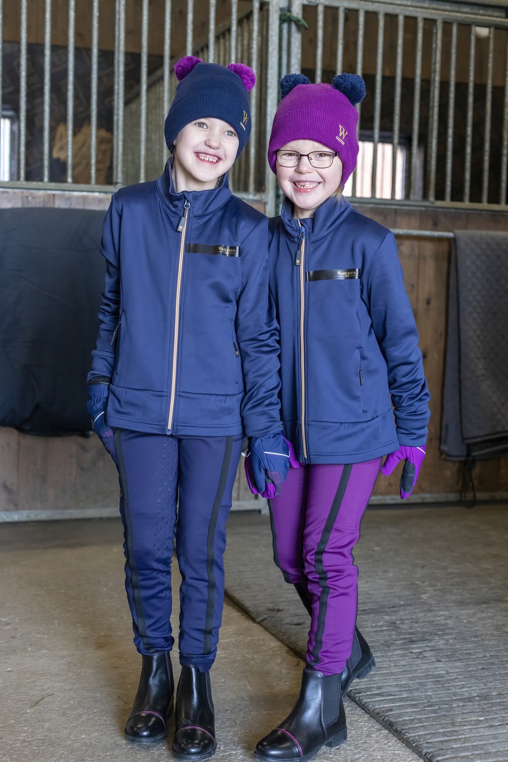 WAHLSTEN CARMELIAN CHILDREN'S WINTER RIDING LEGGINGS, BURGUNDY