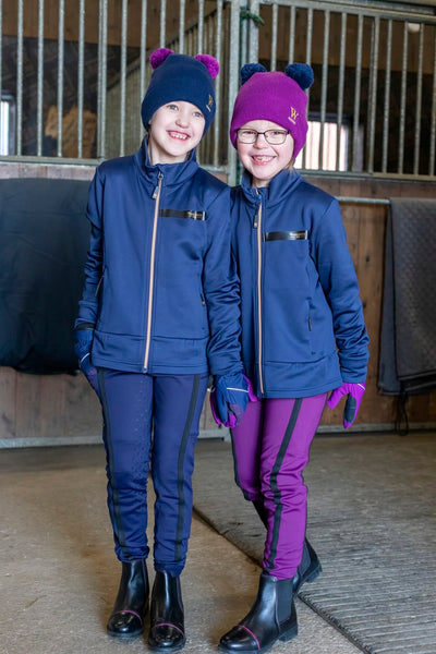 WAHLSTEN CARMELIAN CHILDREN'S WINTER RIDING LEGGINGS, BURGUNDY