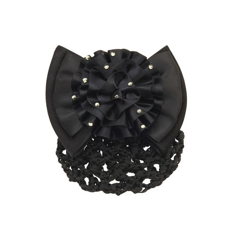 WAHLSTEN FLORENSE BOW HAIRNET, BLACK