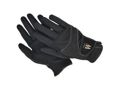 WAHLSTEN IRIS SOFTSHELL RIDING GLOVES, BLACK