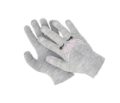 WAHLSTEN MAGIC GLOVES CHILDREN, UNICORN, LIGHT GREY