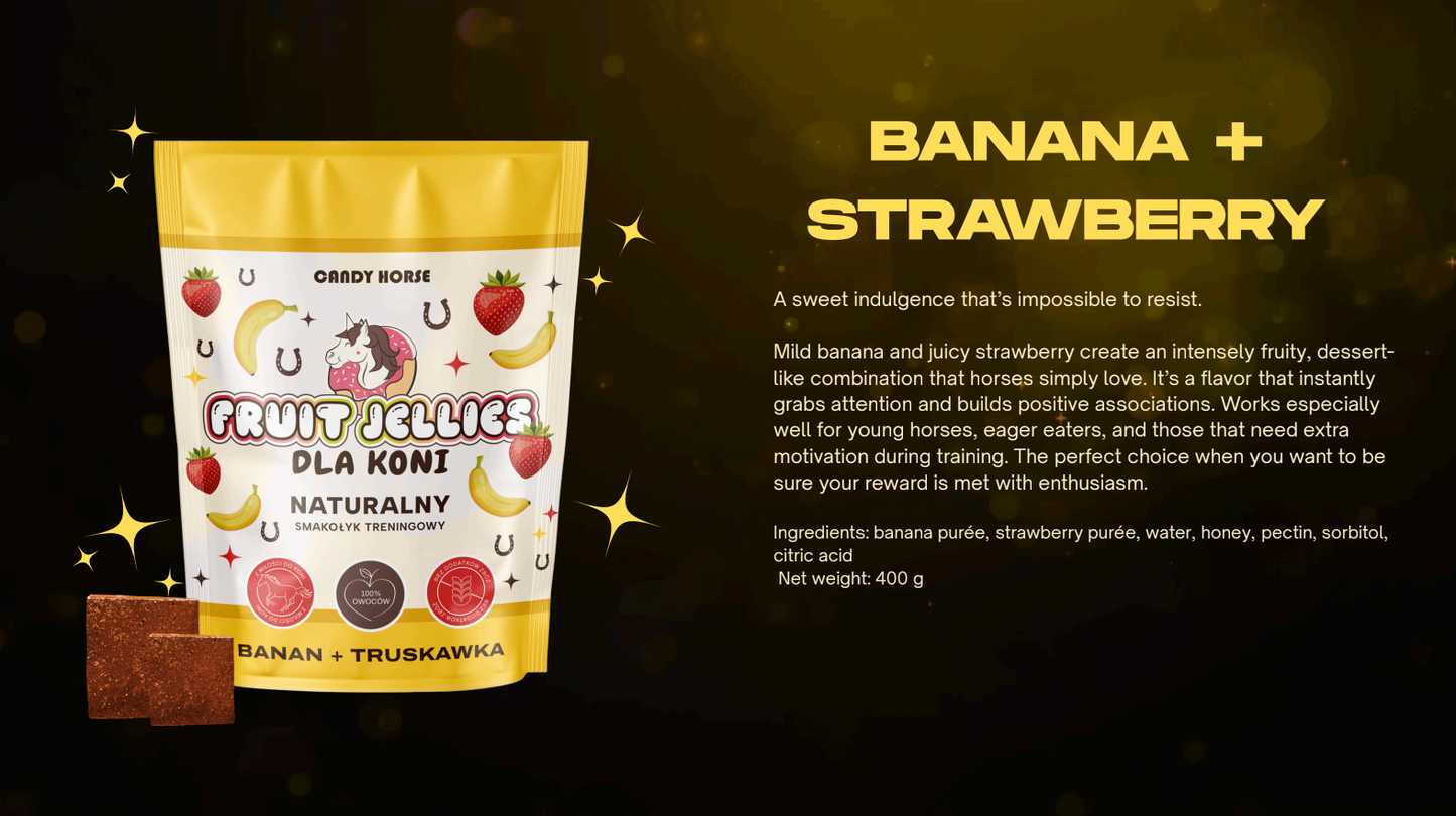 JELLY HORSE - BANANA +  STRAWBERRY