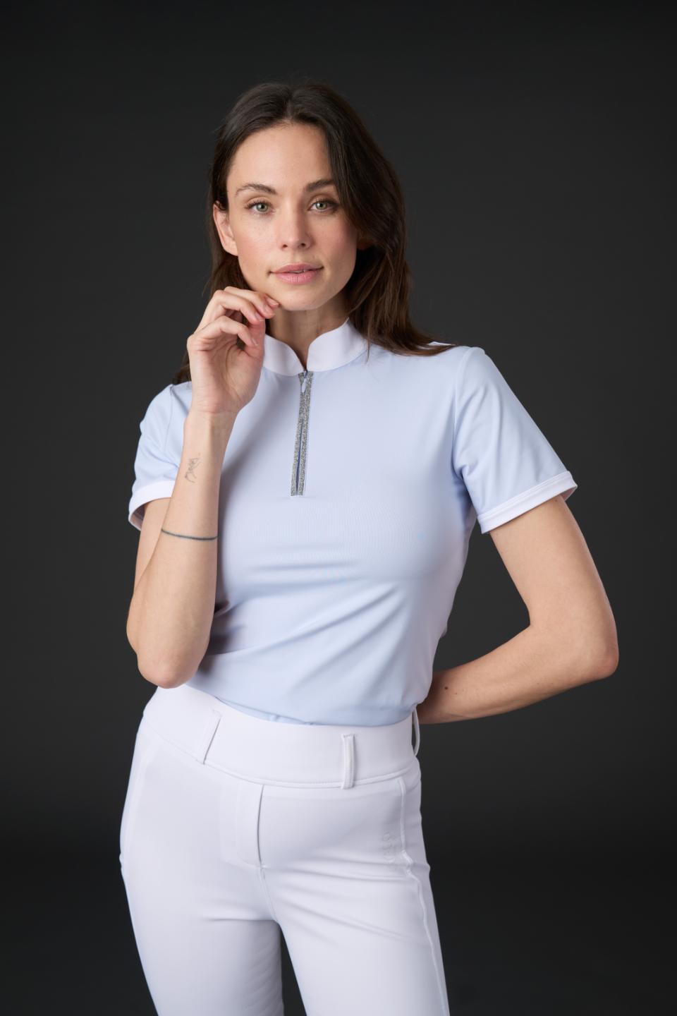 CATAGO Nice short sleeve competition blouse, Xenon Blue, XS