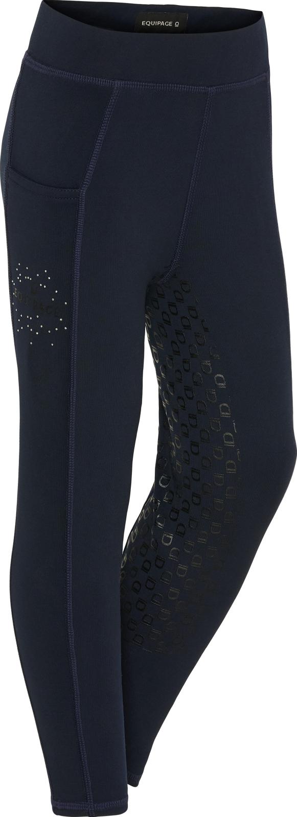 Equipage Sophia winter tights Fullgrip for kids, Navy, 128, 152