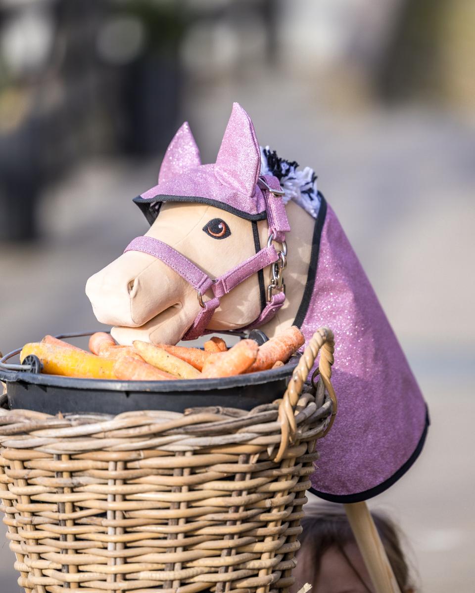 My Hobby Horse Rug & Ear Bonnet, pink glitter