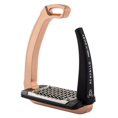 ACAVALLO REL-X EASY STIRRUPS, ROSE GOLD