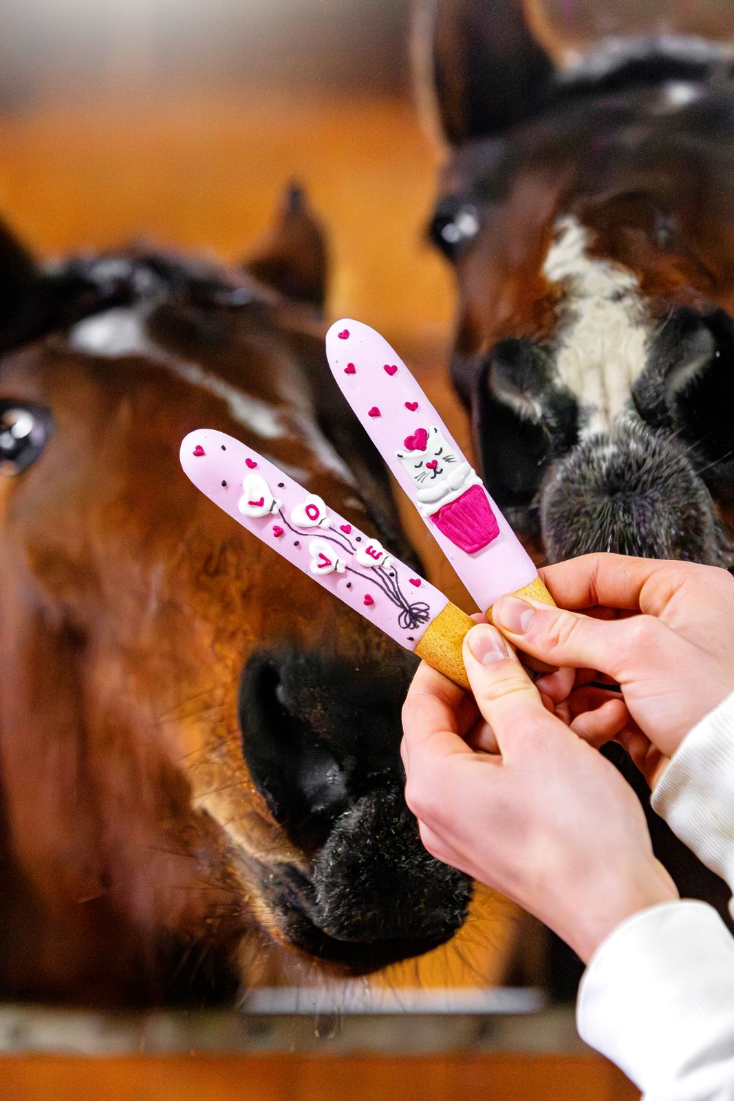 CANDY HORSE STICKS WITH ICING, THE VALENTINE'S DAY COLLECTION