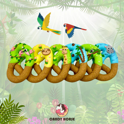 CANDY HORSE PRETZELS WITH ICING, JUNGLE COLLECTION