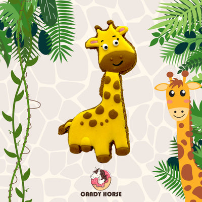 JUNGLE - GIRAFFE decorated horse treat cookie