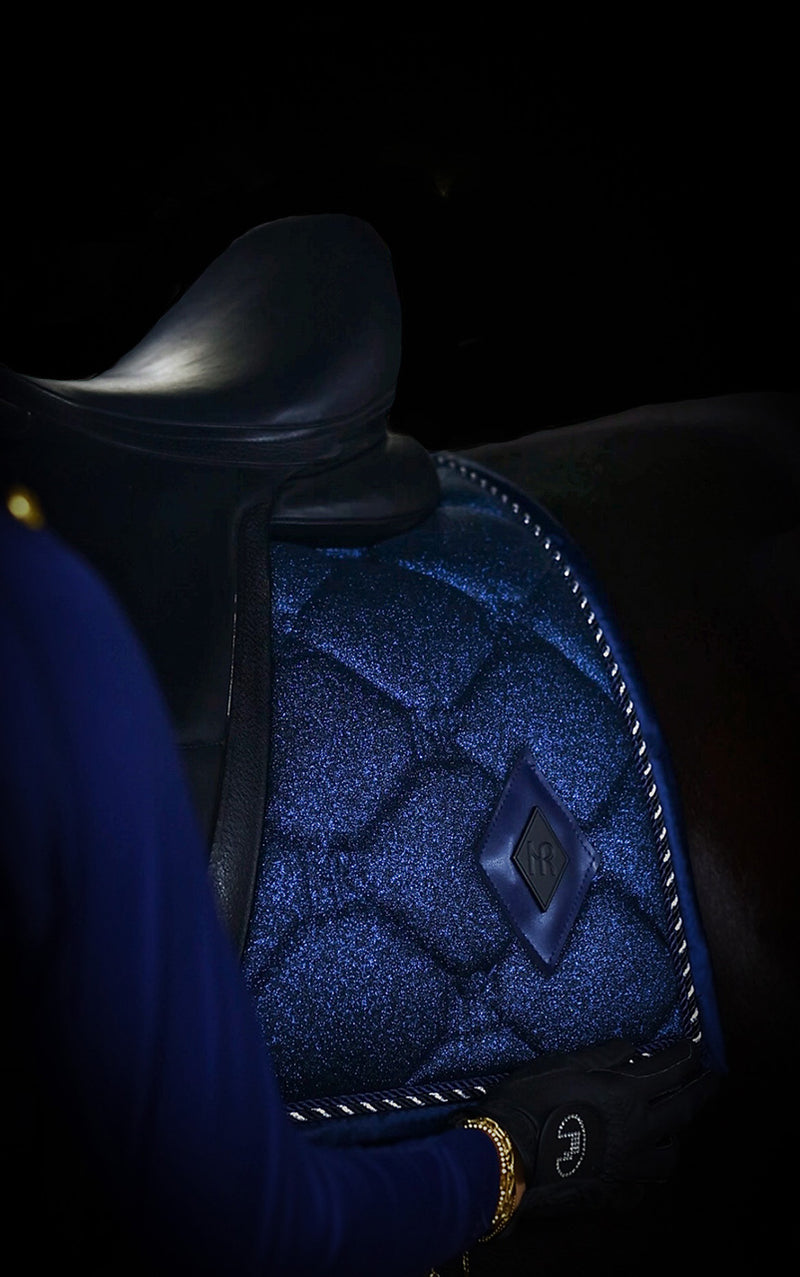 CHARMER DRESSAGE GLITTER SADDLE PAD - SAPPHIRE, FULL