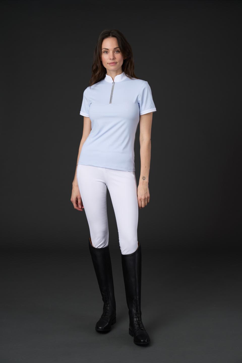 CATAGO Nice short sleeve competition blouse, Xenon Blue, XS