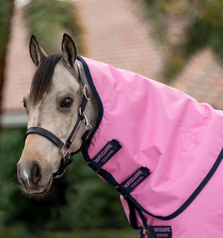 Amigo® Ripstop 900D Plus Pony Turnout 50g, Pink/Pink/Navy, 100cm (5'0")