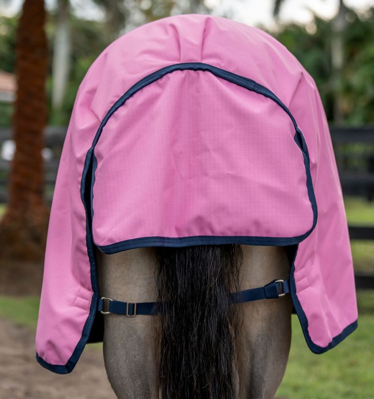 Amigo® Ripstop 900D Plus Pony Turnout 50g, Pink/Pink/Navy, 100cm (5'0")