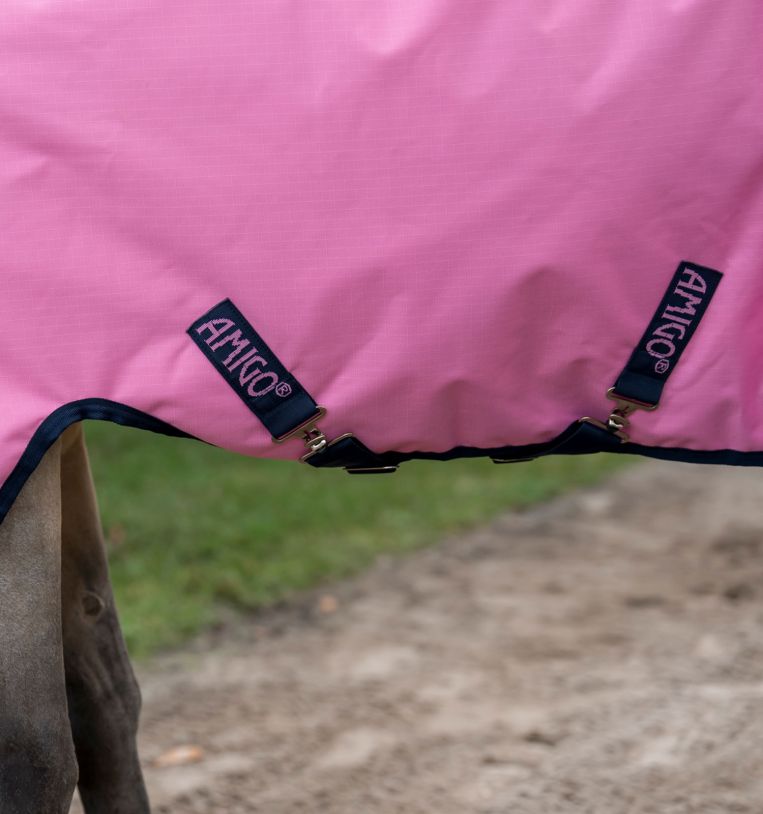 Amigo® Ripstop 900D Plus Pony Turnout 50g, Pink/Pink/Navy, 100cm (5'0")