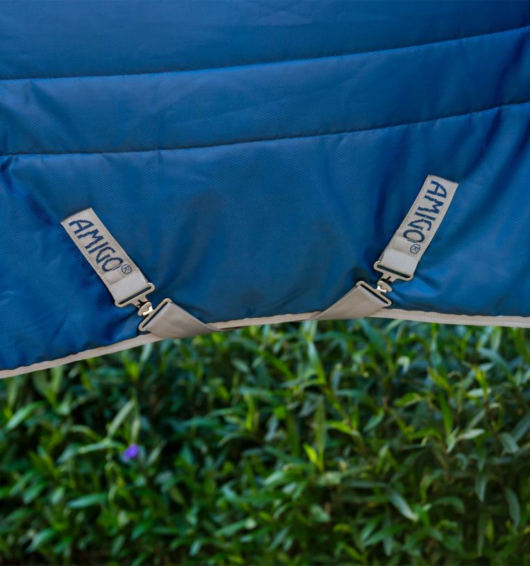 Amigo® Ripstop Insulator Pony Stable 100g, Navy/Titanium Grey, 100cm (5'0")