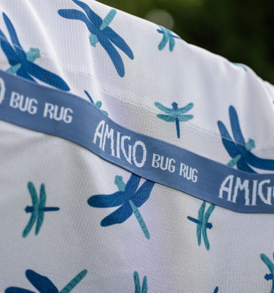 Amigo Bug Rug Plus Fly Sheet (Dragonfly Print/Silver & Blue & Sage)