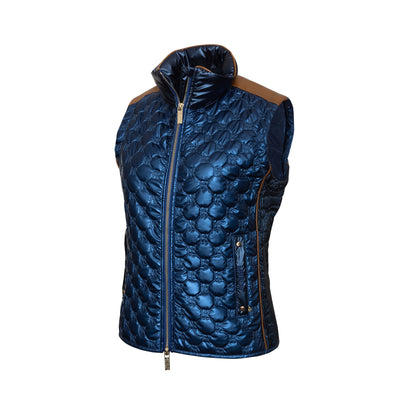 MRS. ROS ROYAL GLOSSY BODYWARMER NAVY - NIGHT SHADOW, XS