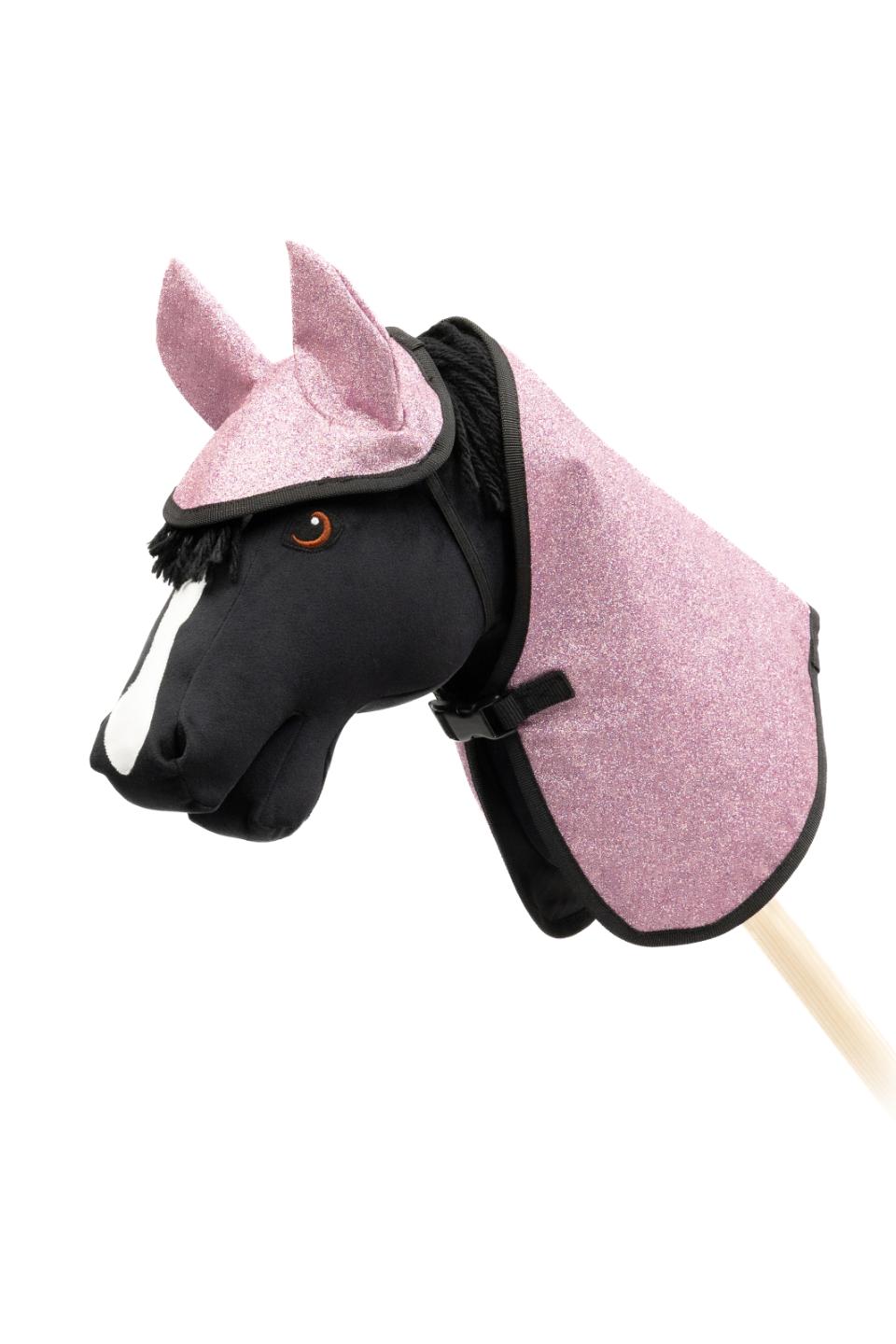 My Hobby Horse Rug & Ear Bonnet, pink glitter