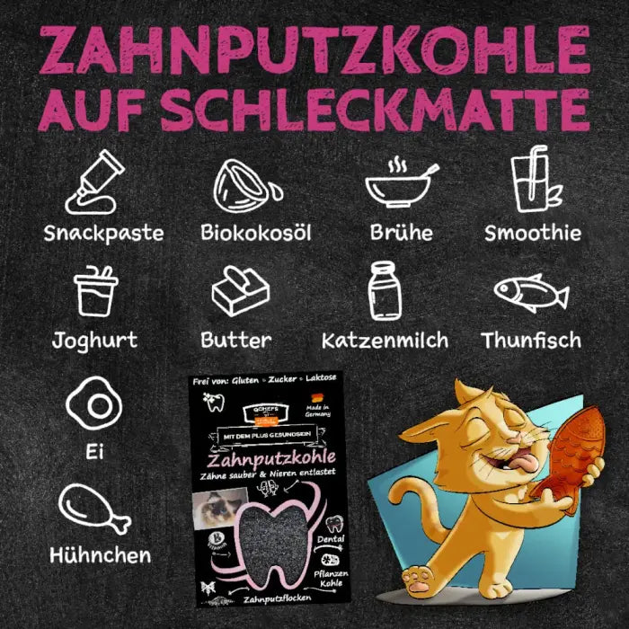 QCHEFS Cat Treat with Activated Charcoal Dental Charcoal 70 g