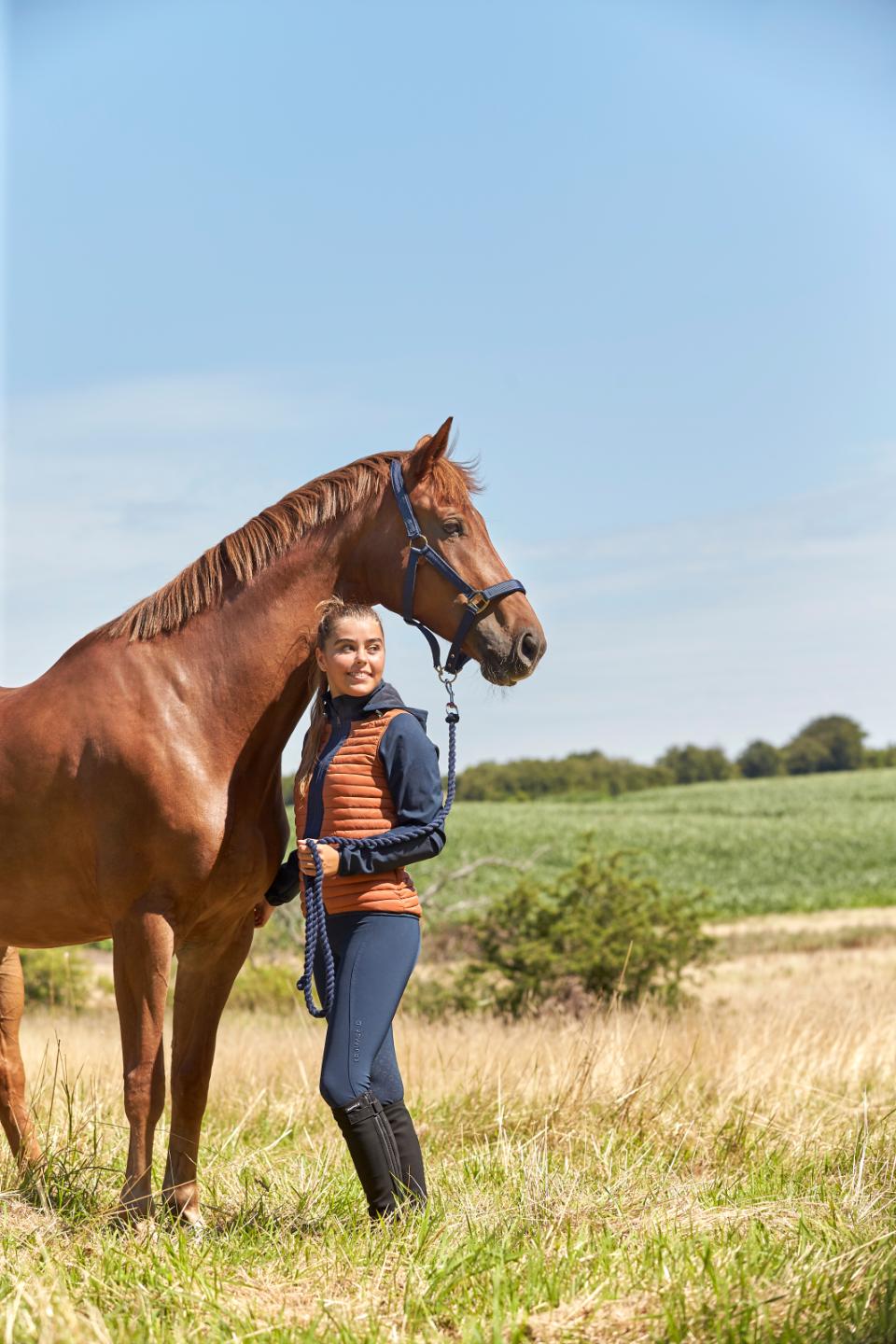 Equipage Finley riding tights fullgrip, navy, L